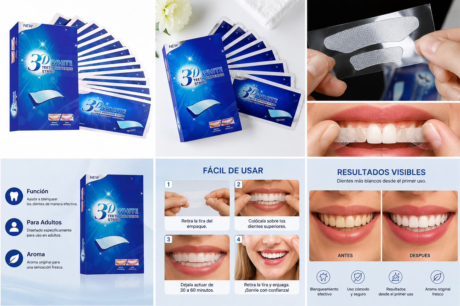 Tiras Blanqueadoras de Dientes