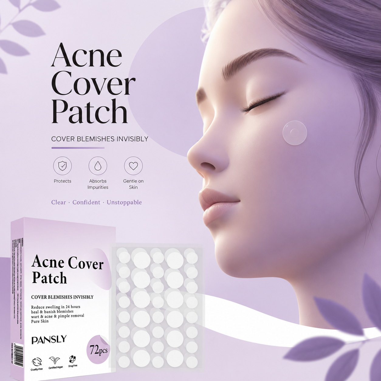 Parches Anti-Acné Hidrocoloide 72 unidades KT Products